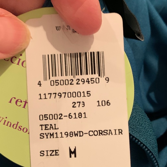 Windsor Open Back Mermaid Dress in Teal Medium NWT - Picture 5 of 8